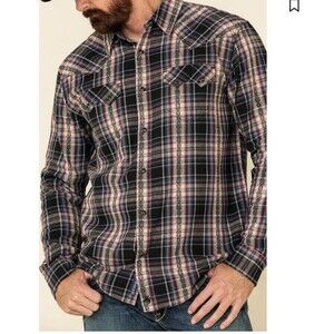 Moonshine Spirit Western Flannel Shirt Men’s XL Plaid Snap Button